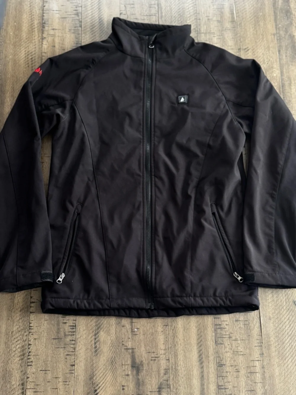 Actionheat Men's Black Windbreaker Jacket with Stand Collar